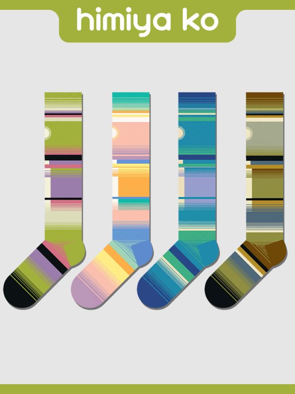 Himiya ko original autumn and winter socks women's new dopamine stockings warm color stockings fashionable women's socks