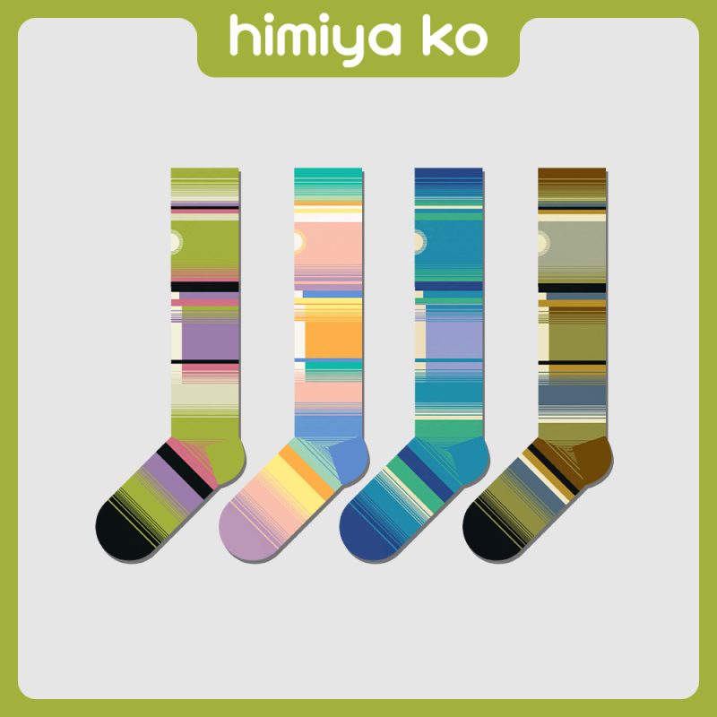 Himiya ko original autumn and winter socks women's new dopamine stockings warm color stockings fashionable women's socks