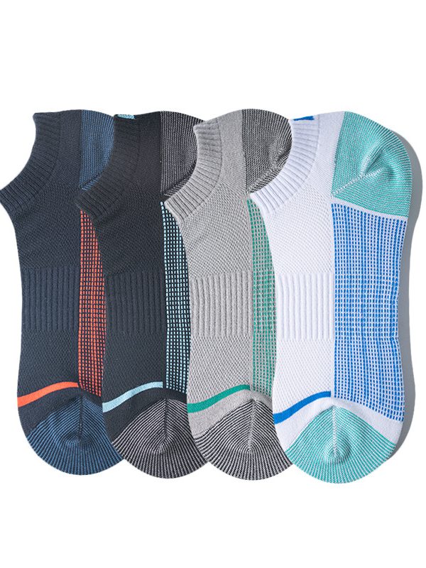 High-quality ECHENON spring/summer socks men's 176-pin thin short ankle socks Japanese sports socks