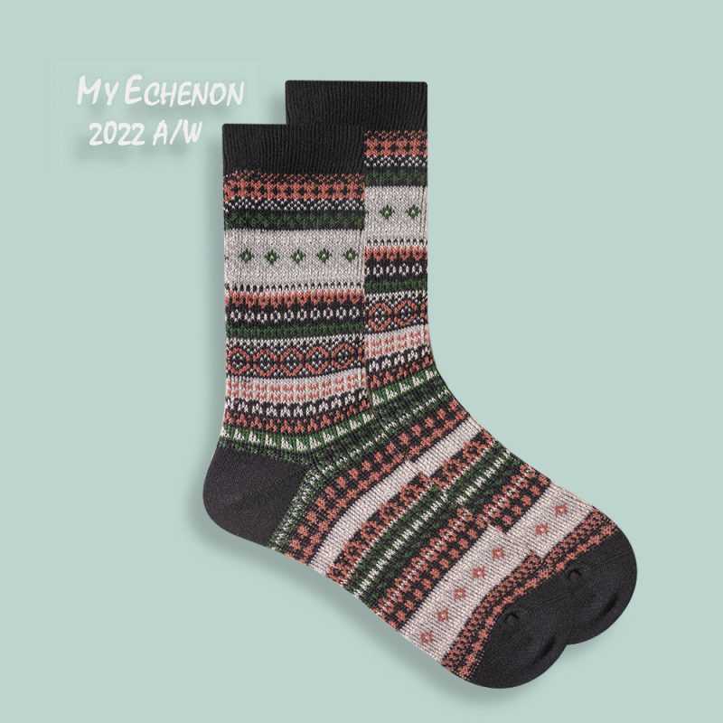 Autumn and Winter Socks Men's Ami Kaji American Style Retro Ethnic Style Trendy Couple's Combed Cotton Double-Way Women's Mid-Tube Socks - Image 7