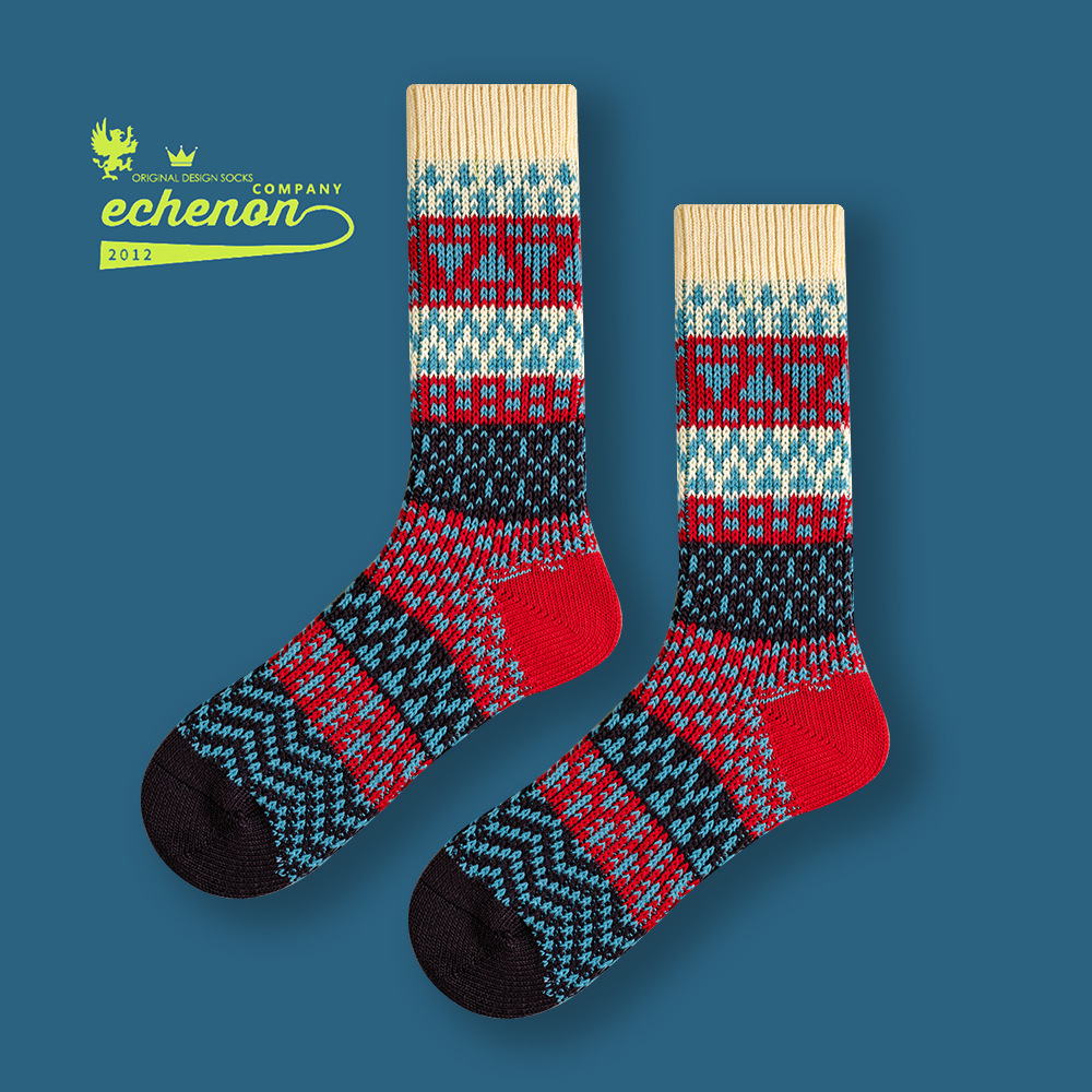 Ami Kaji Men's Thick Knit Winter Socks: Warm & Trendy - Image 5