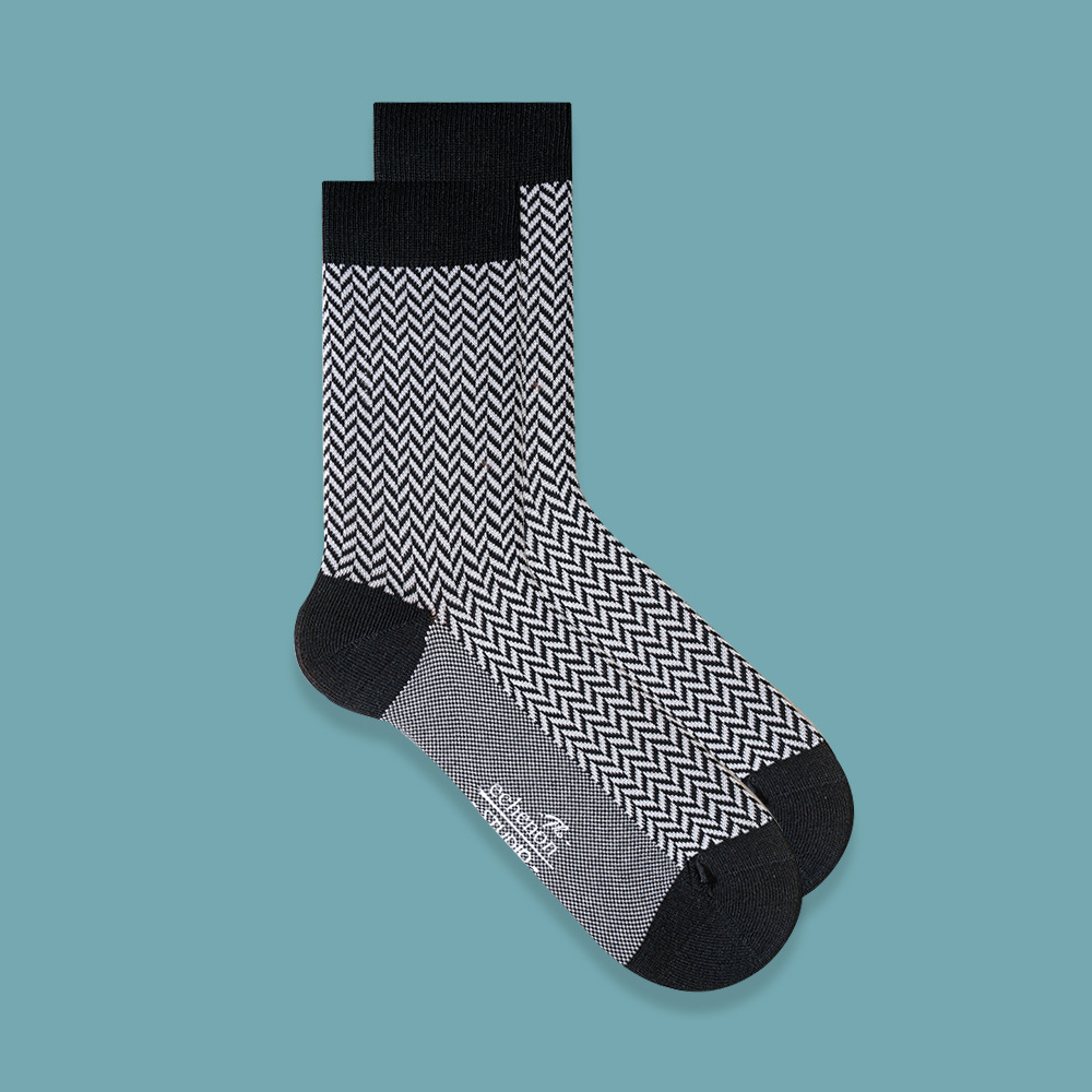 Men's Mercerized Cotton Socks: Thin, Mid-Calf, Double Needle, Gentleman Style - Image 9
