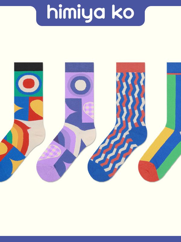 2025 Summer Original neon Series Women's Socks Designer Korean Summer ins Sweetheart Rainbow Cotton Socks