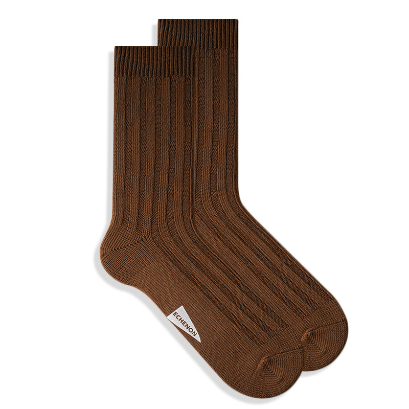Retro Combed Cotton Socks: Trendy Mid-Calf Socks for Fall & Winter - Image 9