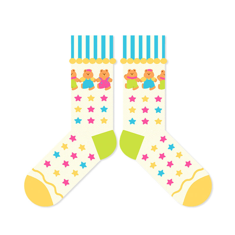 Cute Bear Silk Socks: Summer Breathable Dopamine Socks for Women - Image 9