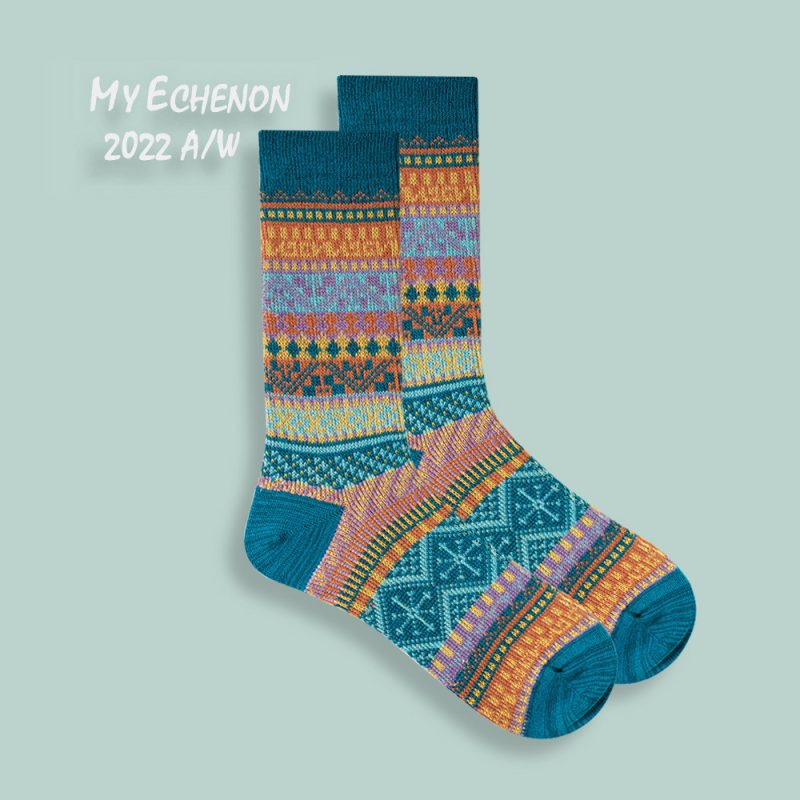 Autumn and Winter Socks Men's Ami Kaji American Style Retro Ethnic Style Trendy Couple's Combed Cotton Double-Way Women's Mid-Tube Socks - Image 15
