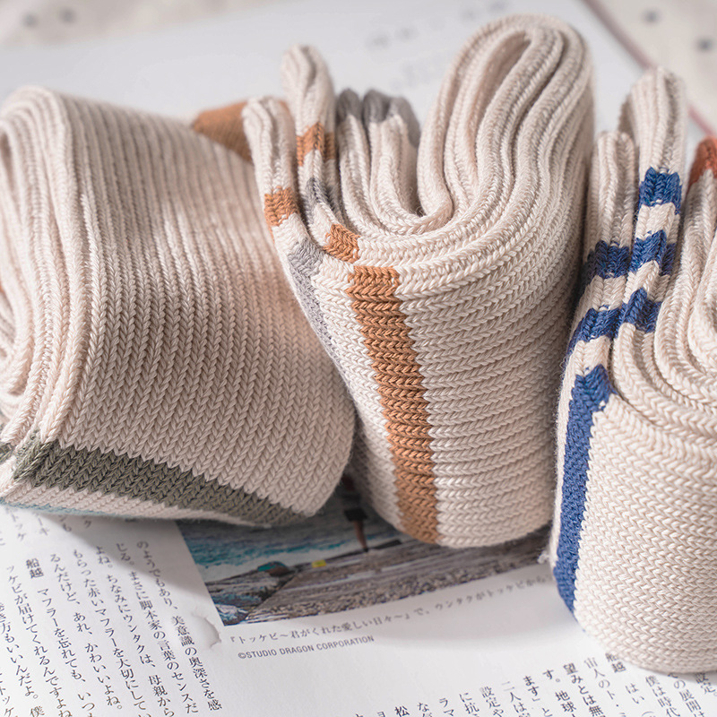 Cityboy Socks: Japanese Striped Combed Cotton Men's Fashion - Image 4