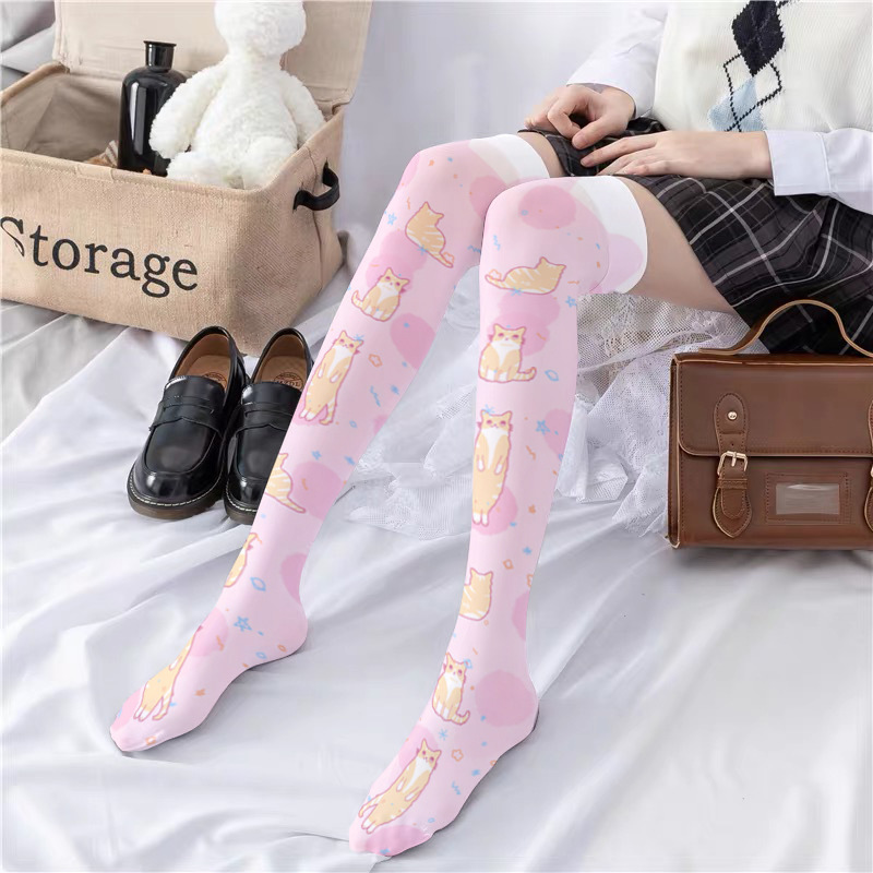 Anime Lolita Socks: Cute Velvet Thigh High Stockings - Image 2