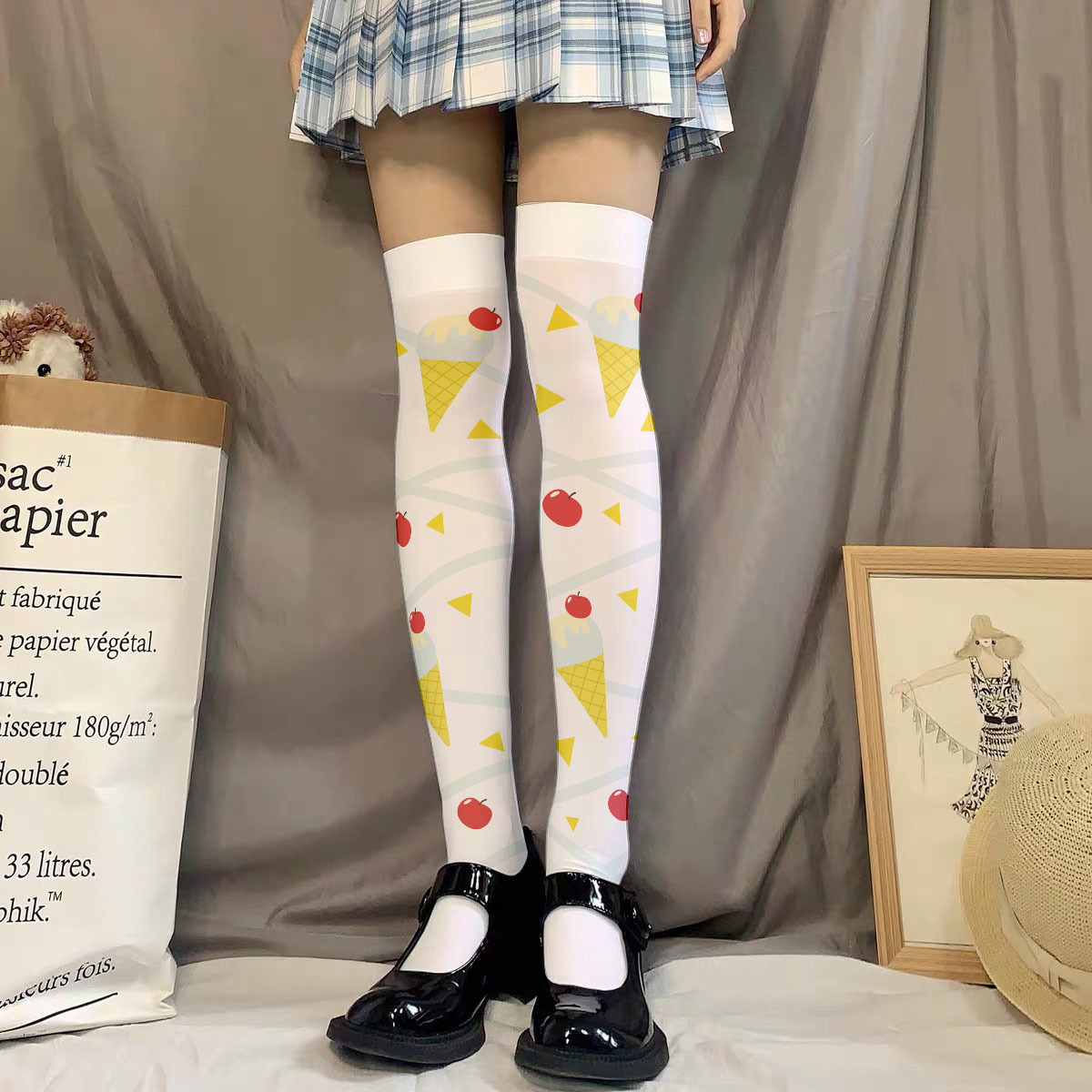 Lolita Socks: Cute Anime Over-the-Knee Thigh Highs for Women - Image 7