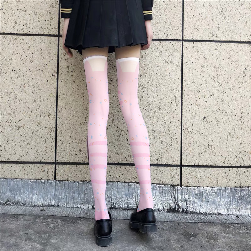 Anime Lolita Socks: Cute Velvet Thigh High Stockings - Image 3