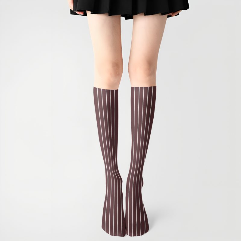 Bamami's sister printed knee socks animation secondary original design cos stockings with long thigh socks - Image 3