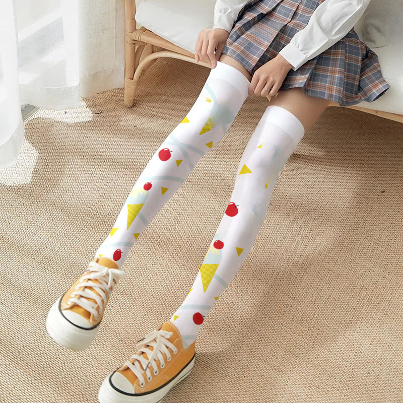 Lolita Socks: Cute Anime Over-the-Knee Thigh Highs for Women - Image 3