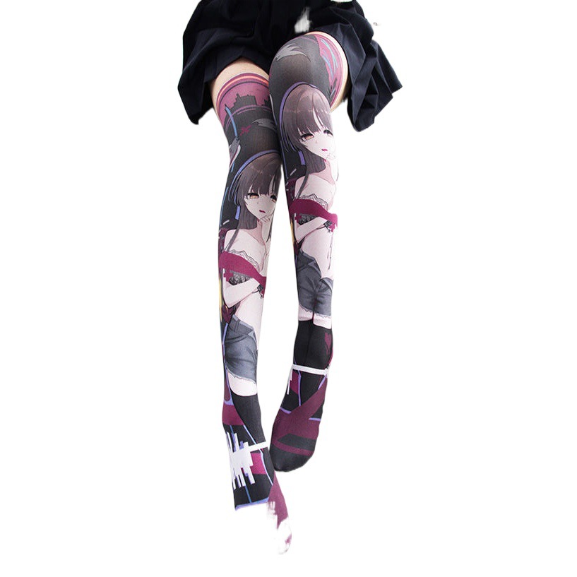Lolita Silk Stockings: Japanese Anime Over-the-Knee Socks