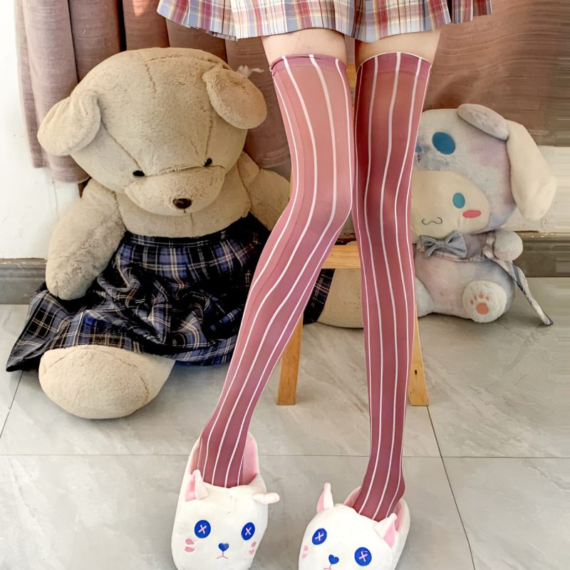 Bamami's sister printed knee socks animation secondary original design cos stockings with long thigh socks - Image 4