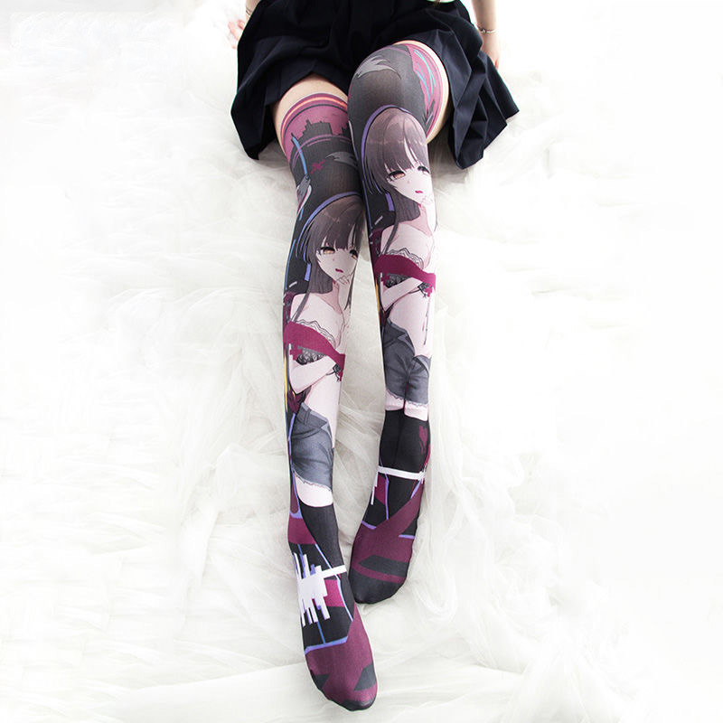 Lolita Silk Stockings: Japanese Anime Over-the-Knee Socks - Image 4
