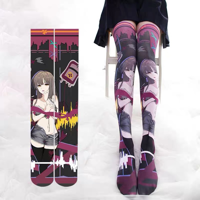Lolita Silk Stockings: Japanese Anime Over-the-Knee Socks - Image 7