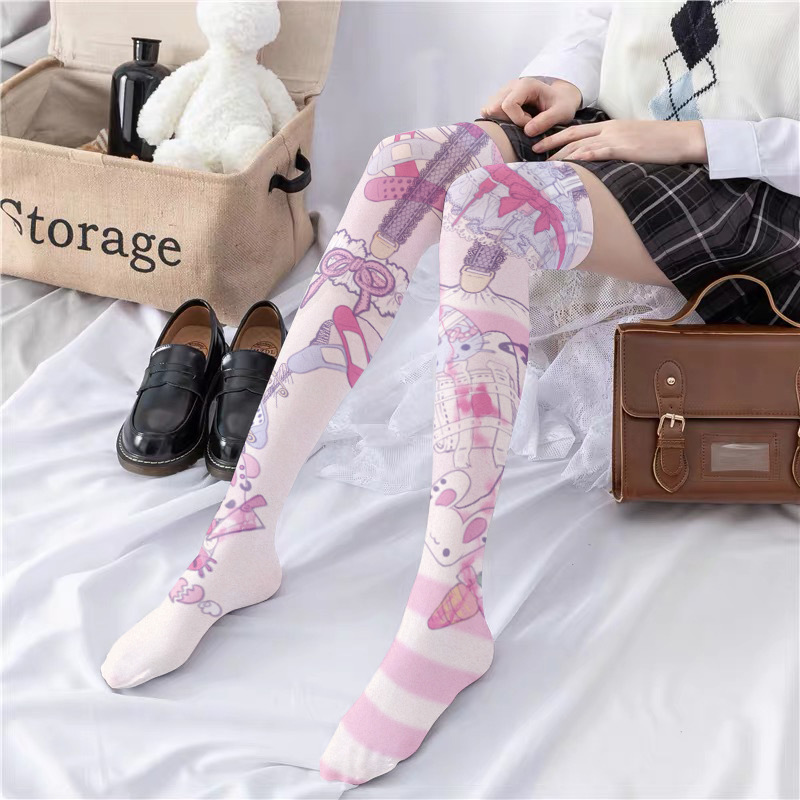 Anime Lolita Socks: Cute Velvet Thigh High Stockings - Image 5