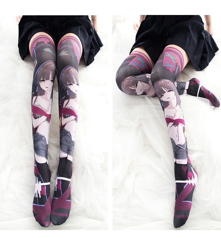 Lolita Silk Stockings: Japanese Anime Over-the-Knee Socks - Image 3