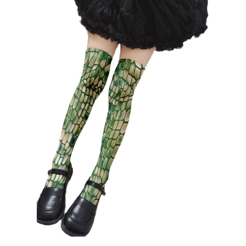 Fashion leopard print stockings thin women's spring and autumn Lolita sexy over-the-knee long velvet socks