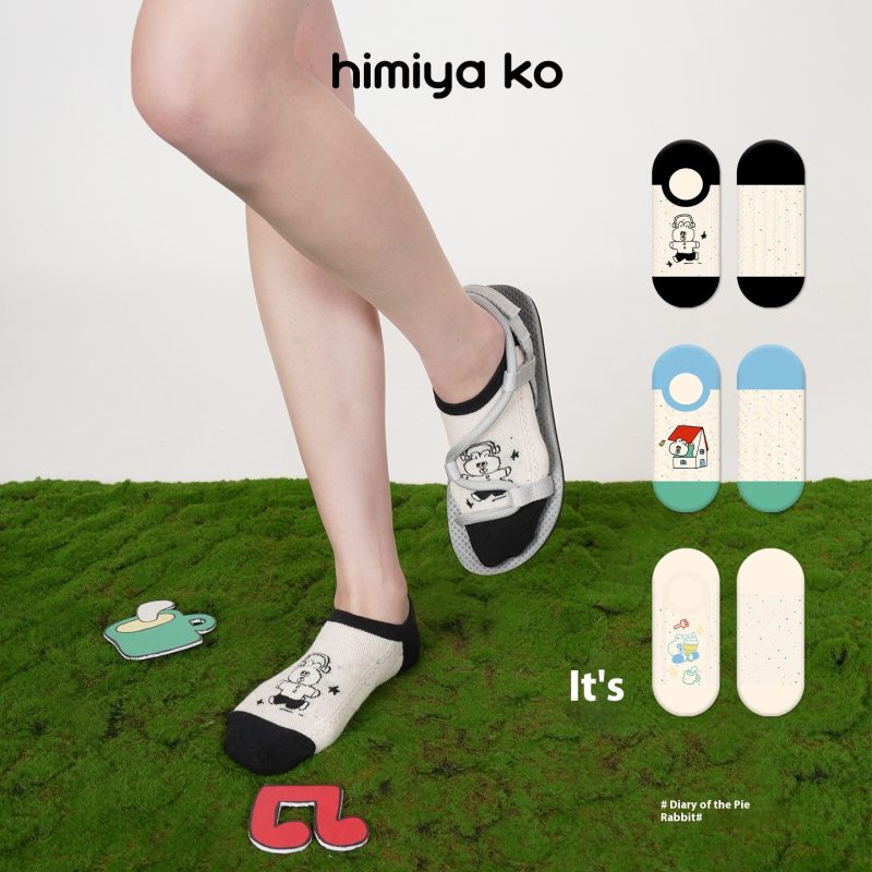 Summer new boat socks for women thin cute thin cotton non-slip shallow mouth no fall heel breathable short socks