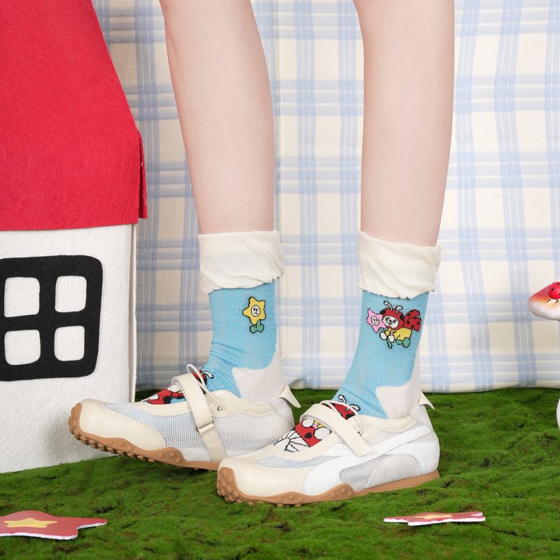 Star Adventure Series Summer Women's Thin Socks Breathable Cute Cartoon Dopamine Summer Combed Cotton Middle Socks - Image 4