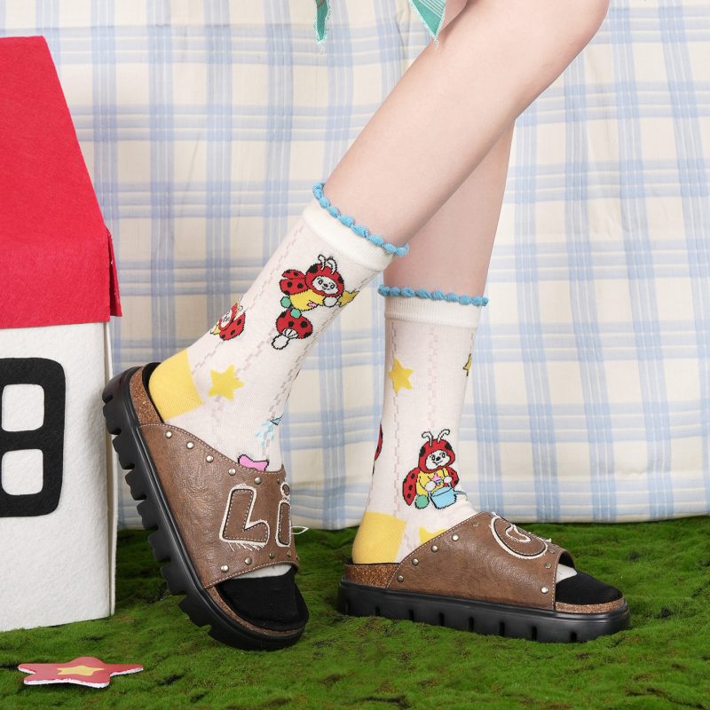 Star Adventure Series Summer Women's Thin Socks Breathable Cute Cartoon Dopamine Summer Combed Cotton Middle Socks - Image 2