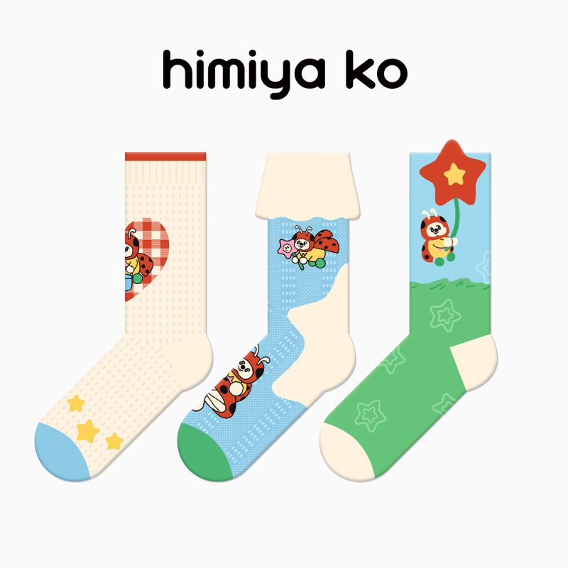 Star Adventure Series Summer Women's Thin Socks Breathable Cute Cartoon Dopamine Summer Combed Cotton Middle Socks - Image 8