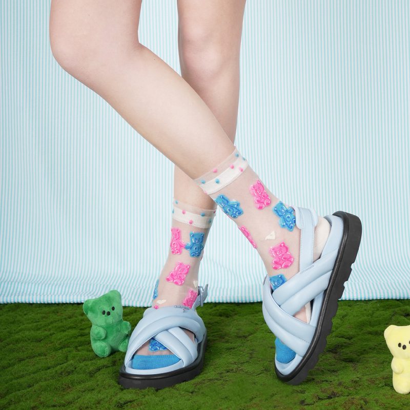 himiyako sweet and sour diary summer glass silk women's socks thin dopamine crystal socks cute breathable mid-tube socks - Image 3