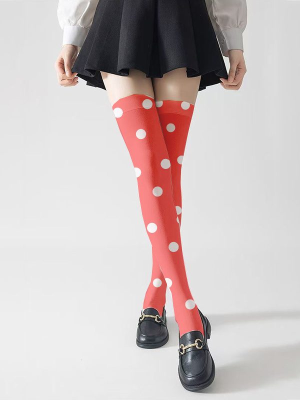 Mid-Barrel Silk Stockings Anime Printed Silk Skin-Beauty Stockings Thin Spring and Summer Women's Shlet Socks Osana Najimi