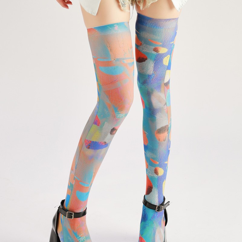 Pop Art Pantyhose: Colorful High-Top Statement Tights - Image 2