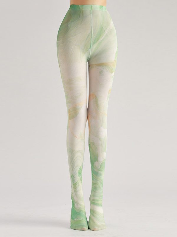 Abstract Horse Art Pantyhose - Unique Printed Tights for Women