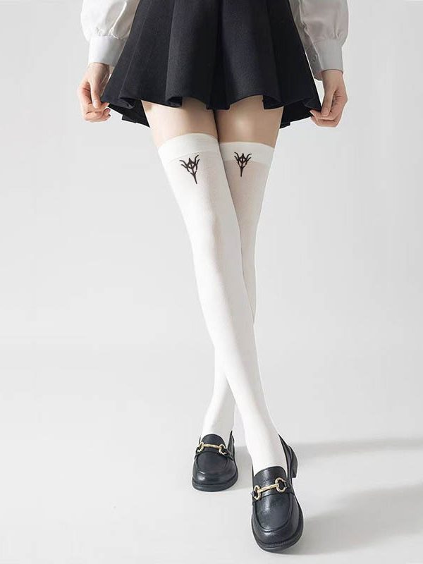 Summer Velvet Thigh High Socks: JK Style Over-the-Knee Stockings