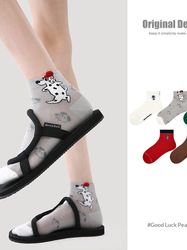 R5024 Socks Spring/Summer Women's Good Thing Peanut Casual Socks Women's Thin Ship Socks Cotton Breathable Mesh Socks Children