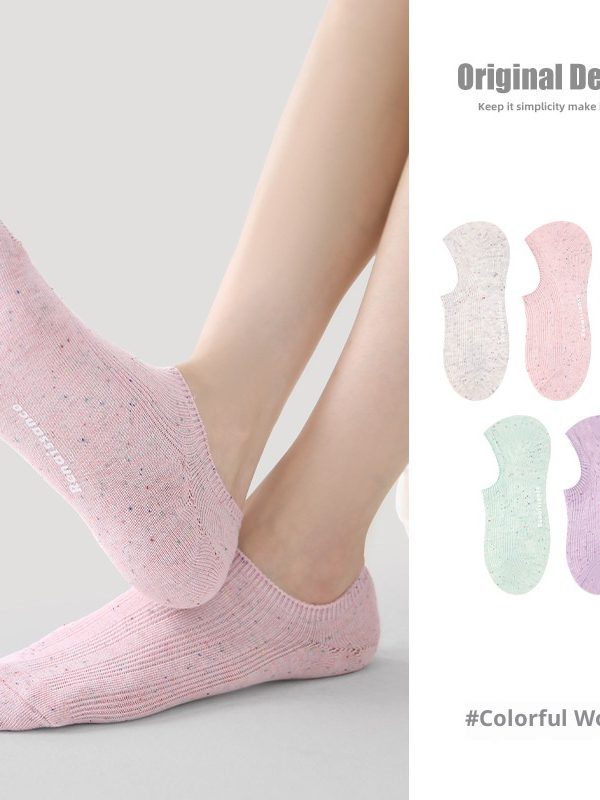 R5036 Socks Spring/Summer Women's Colorful World Socks Women's Thin Casual Invisible Socks Breathable Mesh Socks Children